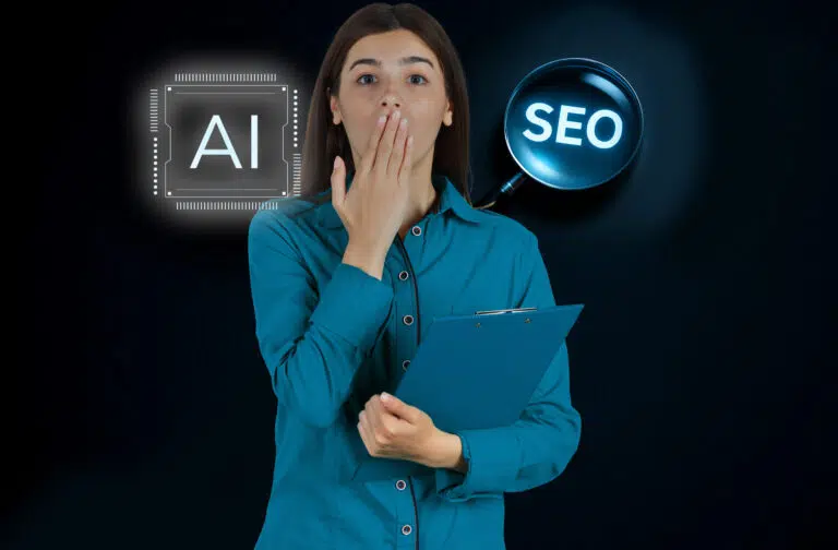 mujer sorprendida ia seo