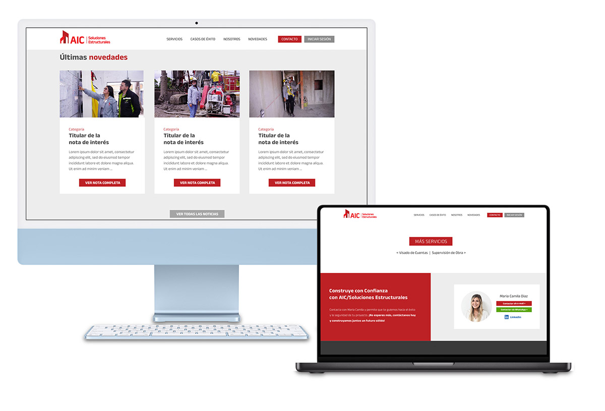 Mockups web MarkLovers - consultora - marketing